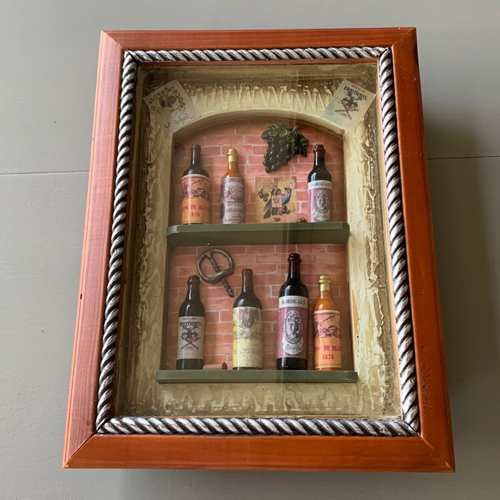 Wine Bottle Shadow Box Decor
